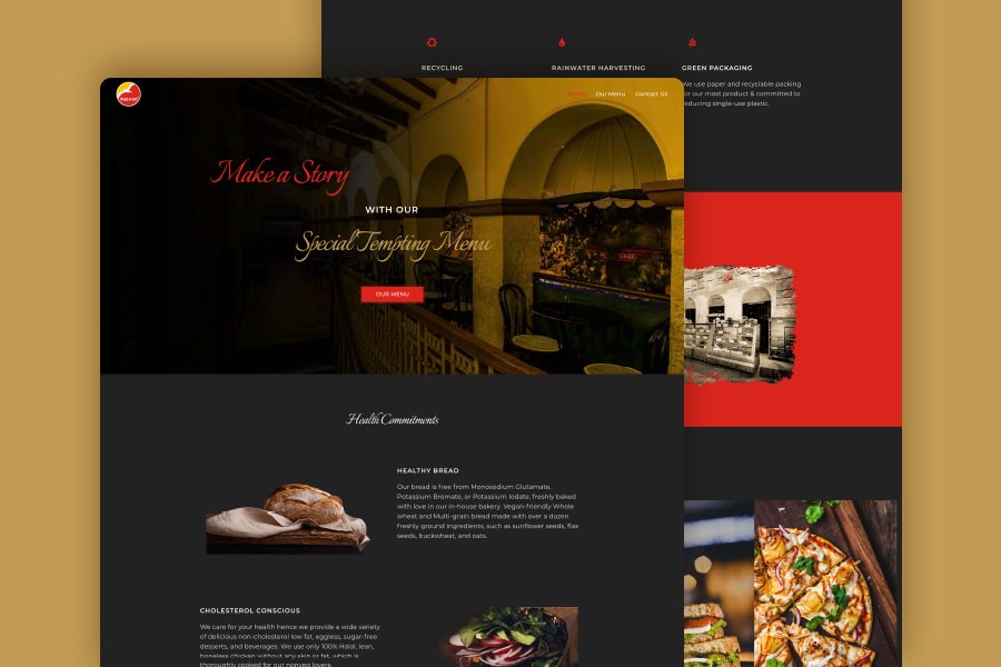 Marzorin cafe wordpress website design