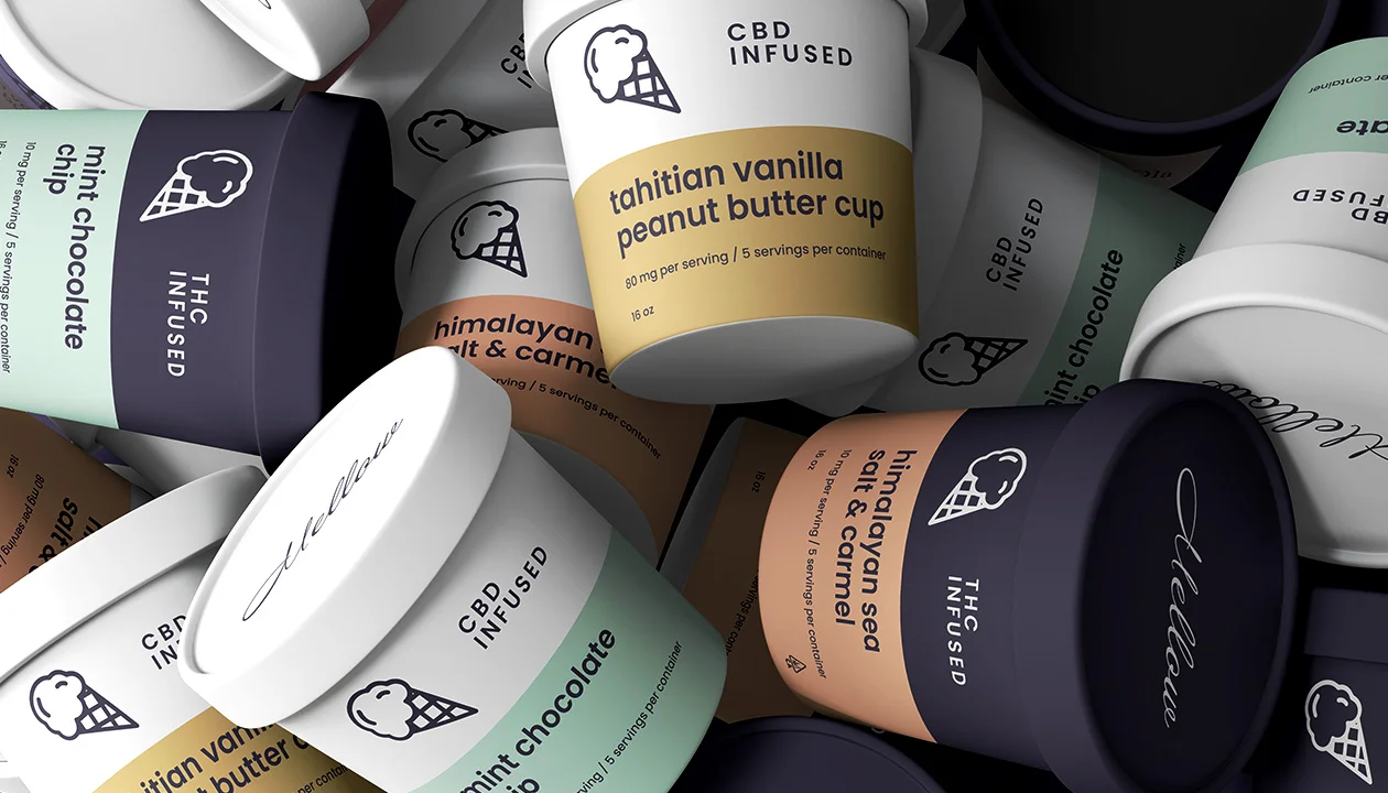 Ice cream container package design for mellow ice cream corp