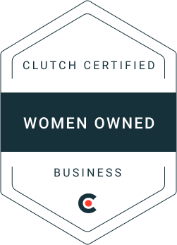 Clutch certified women-owned business badge