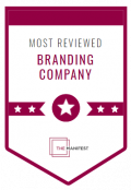 The Manifest certified badge for most reviewed branding company